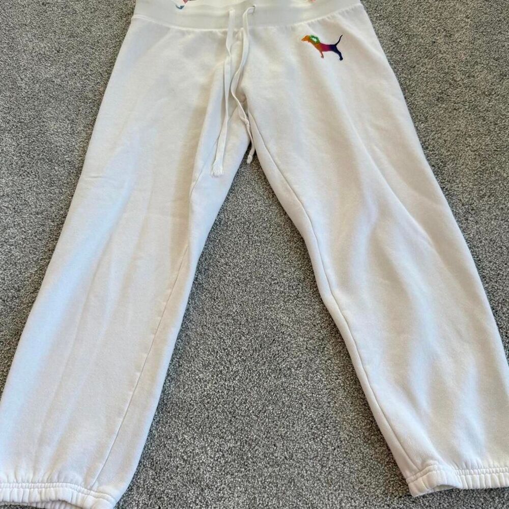 Victoria-s-secret Women's White Joggers-tracksuits
